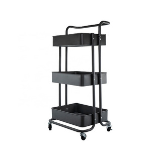 3 Tier Trolley Trolly Storage Racks Office Shelves Home Kitchen Rack Book Shelving Toys