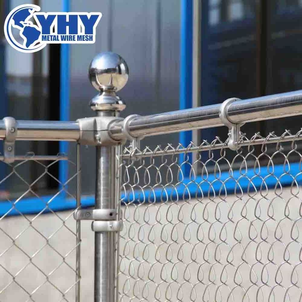 strong 6ft stainless 316 steel chain link fence gate for park zoo sports ground