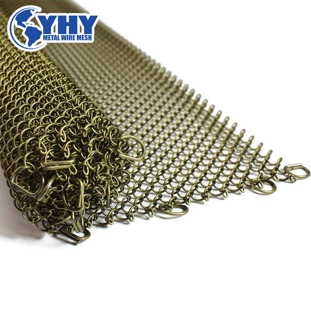 fireplace screen wire mesh/decorative fireplace wiremesh fence/fireplace curtain ring mesh