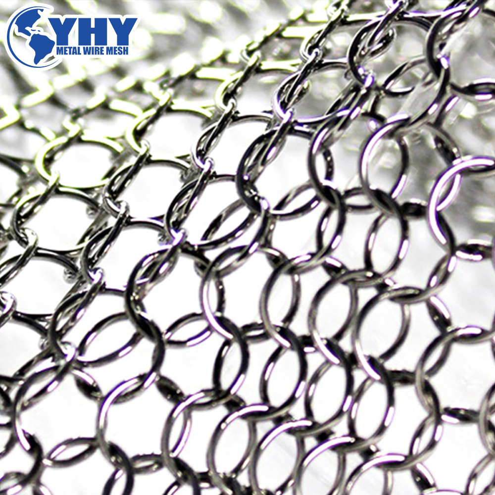 High-quality Stainless steel chain mail mesh for interior and exterior decoration