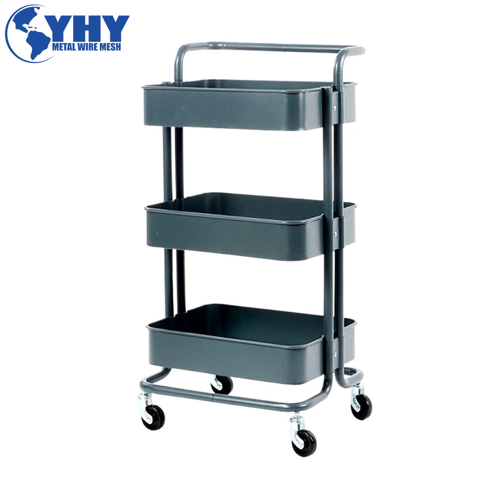 3 Tier Trolley Trolly Storage Racks Office Shelves Home Kitchen Rack Book Shelving Toys