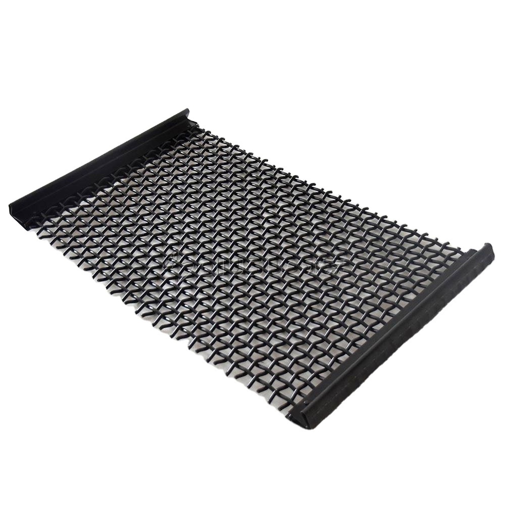 65 Mn high tensile strength Vibrating Filter square screen mesh  with hook for quarry  mine