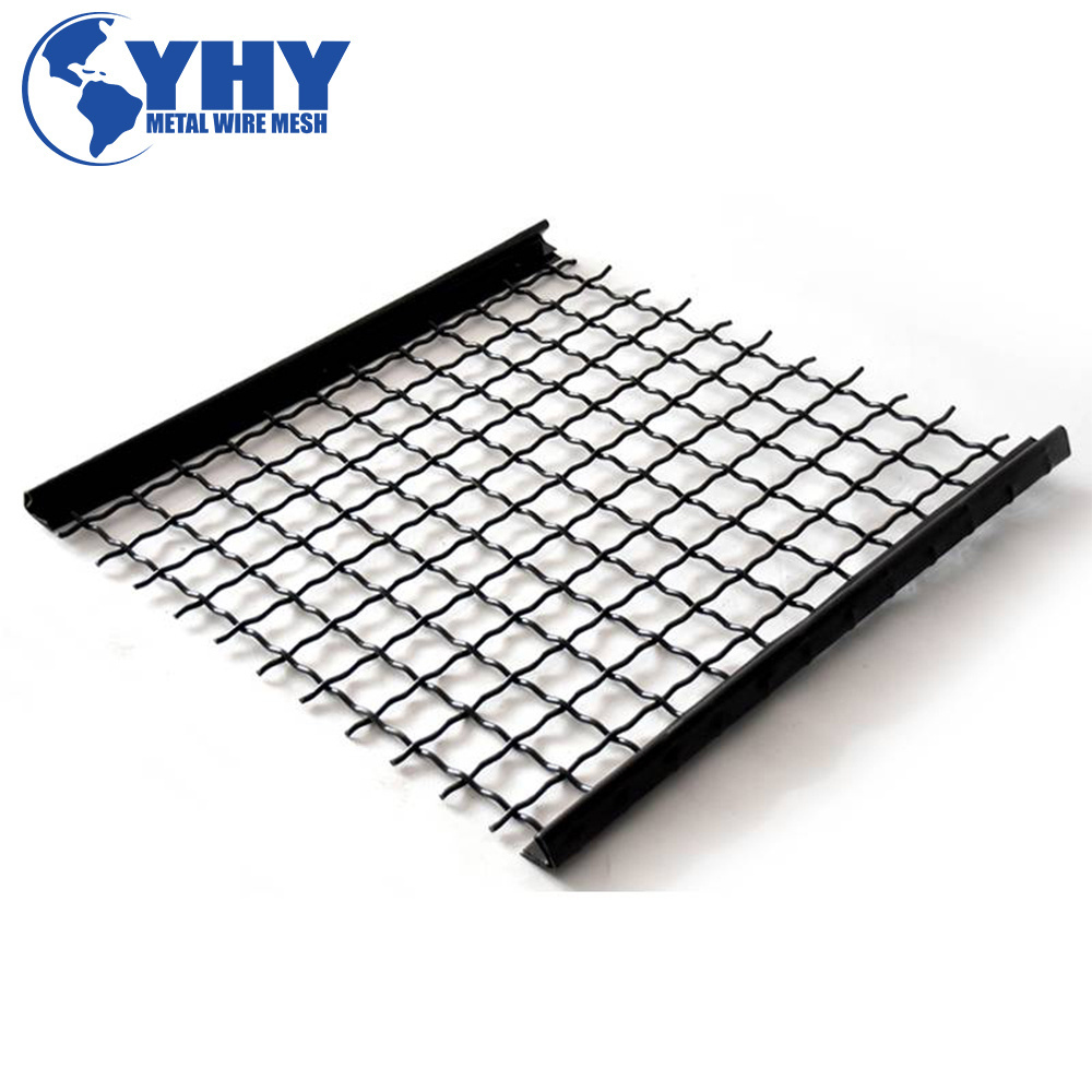 65 Mn high tensile strength Vibrating Filter square screen mesh  with hook for quarry  mine