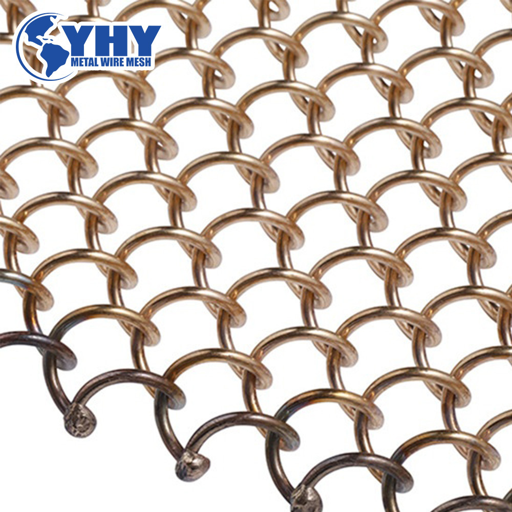 fireplace screen wire mesh/decorative fireplace wiremesh fence/fireplace curtain ring mesh