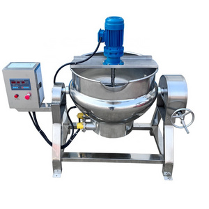 Automatic Stainless Tilting cooking candy kettle, 200 Liter Electric Cooking Pot with agitator