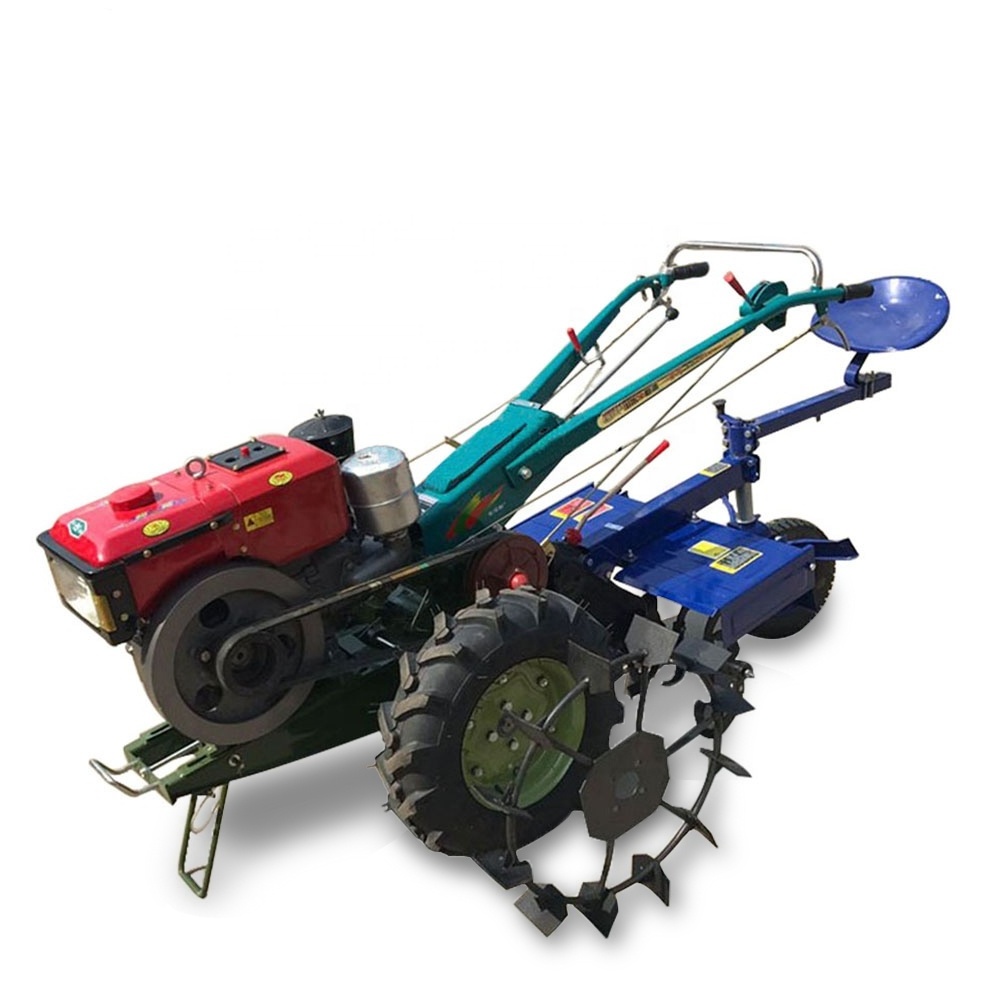 Mini farm tractor hand ploughing machine