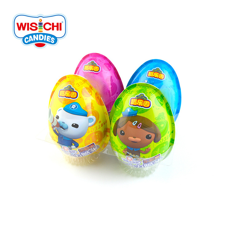 Free sample good quality chocolate biscuits toy candy bulk custom happy egg chocolate with toy