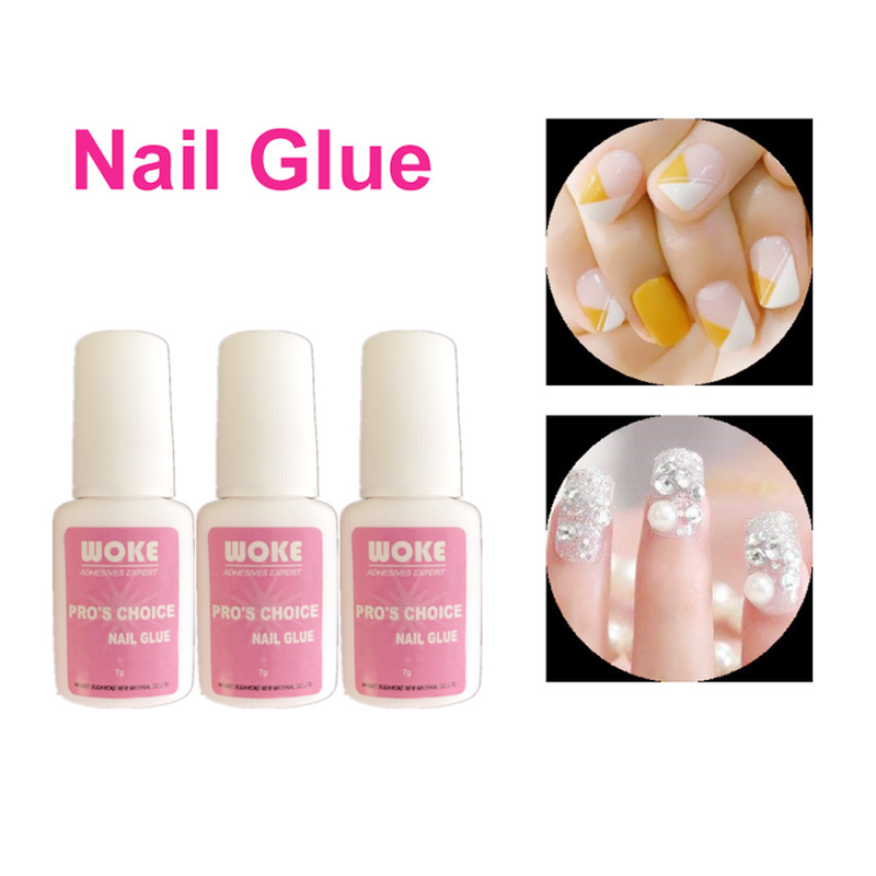 Factory direct sale Wholesale 7g custom pink manicure glue with brush on finger nail glue for nail salon