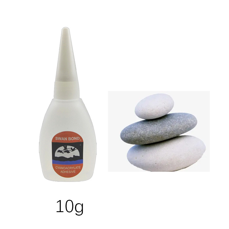 SWAN BOND 10g super glue for marble bonding, universal high strength low whitening 502 glue factory is selling well