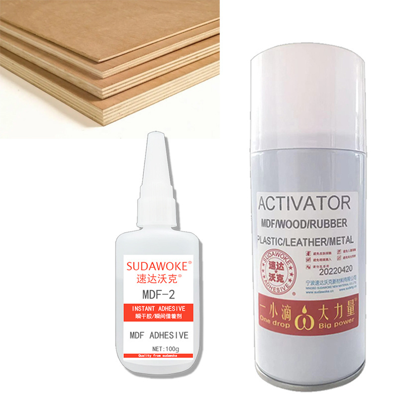 MDF-2 super glue Cyanoacrylate 100g density board glue, and 450ml accelerant