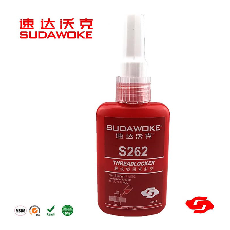 262 Red High Strength and Easy to Use Threadlocker Adhesive Fastening Sealant Thread GlUE