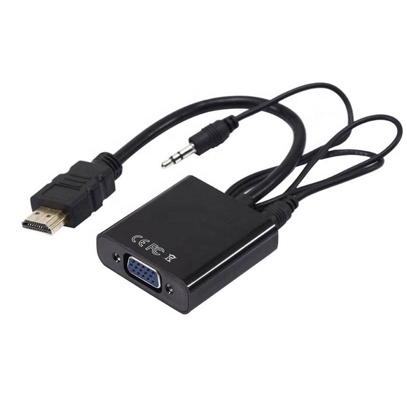 HDMI to VGA Adapter Male to Female Cable Converter with Audio Output