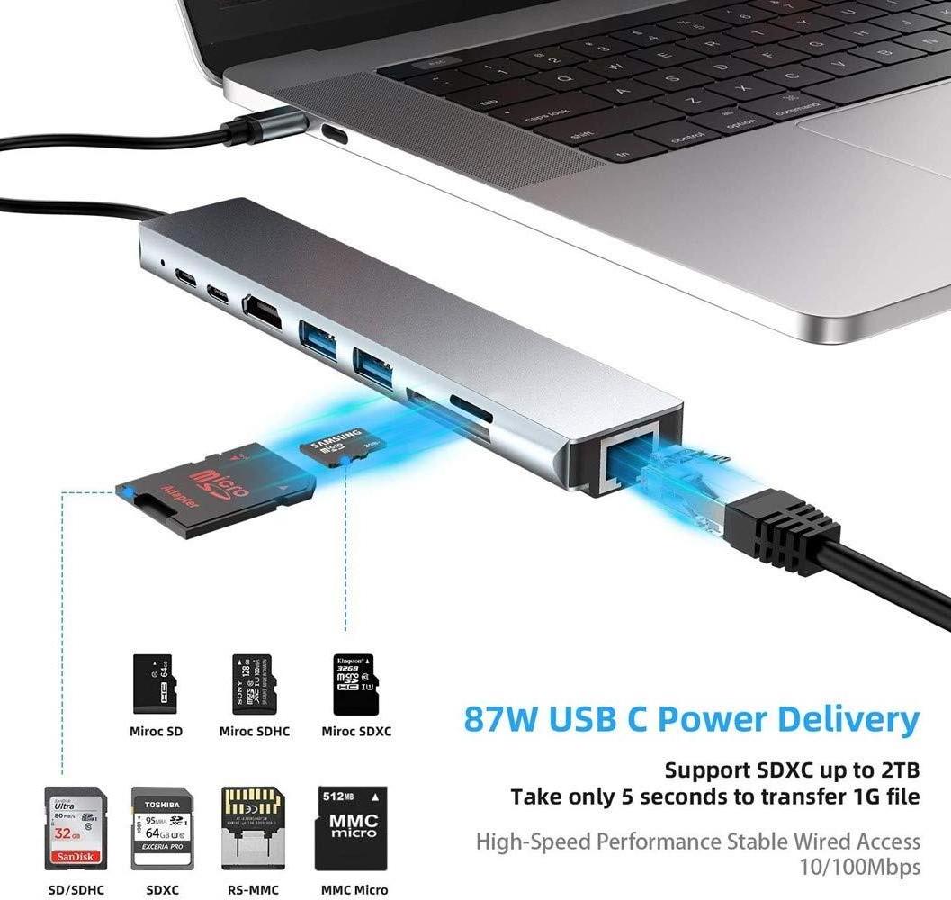 WISTAR USB Hub Type C Hub USB C Port Hub Aluminum USB-C Dock Type-C Hub Adapter