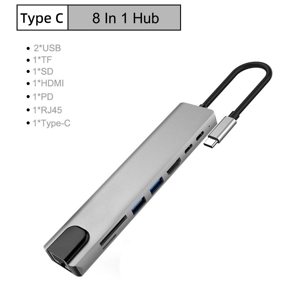 WISTAR USB Hub Type C Hub USB C Port Hub Aluminum USB-C Dock Type-C Hub Adapter