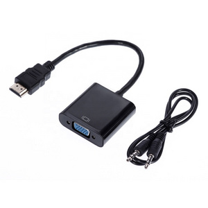 HDMI to VGA Adapter Male to Female Cable Converter with Audio Output