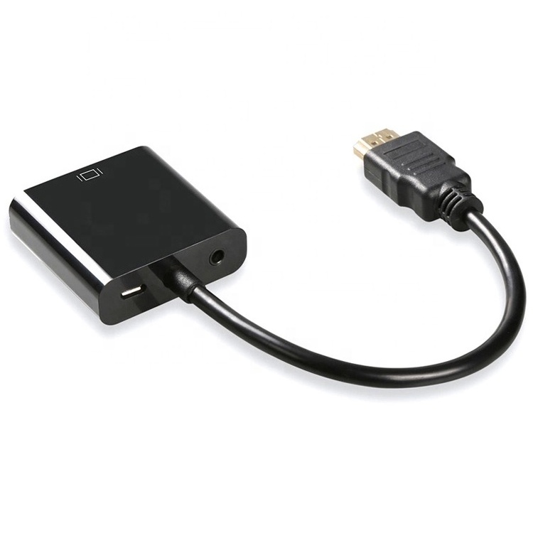 HDMI to VGA Adapter Male to Female Cable Converter with Audio Output