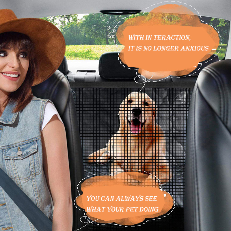 Durable Easy to Install and Remove Pet Waterproof Car Seat Cover Rear Seat Dog Hammock with Mesh Window