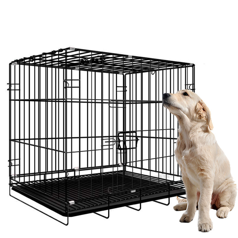 Hot Sale Steel Wire Metal Foldable Stackable Wire Dog Travel Cage for Car