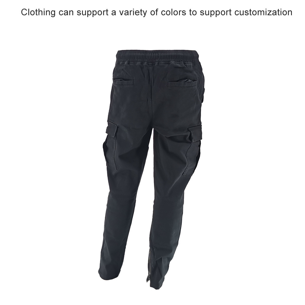 Custom Factory Outlet Casual Pants Men Multi Pocket Fashion Foot Zip Patches Cargo Pants