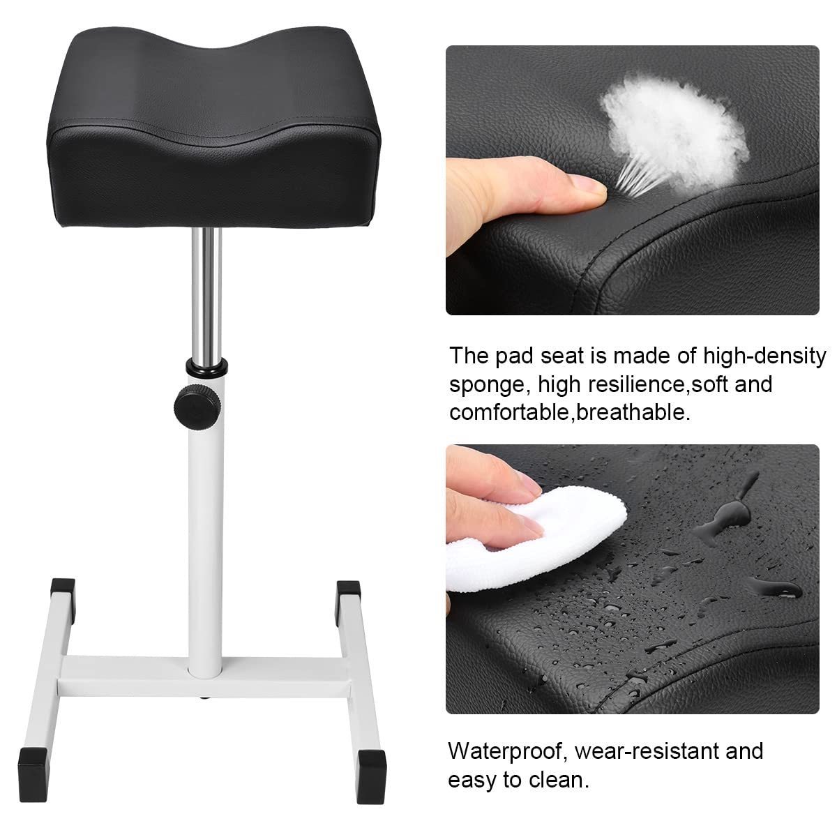 Wholesale Pedicure Manicure Footrest Adjustable Seat Height Technician Nail Equipment Pedicure Stool Salon Spa