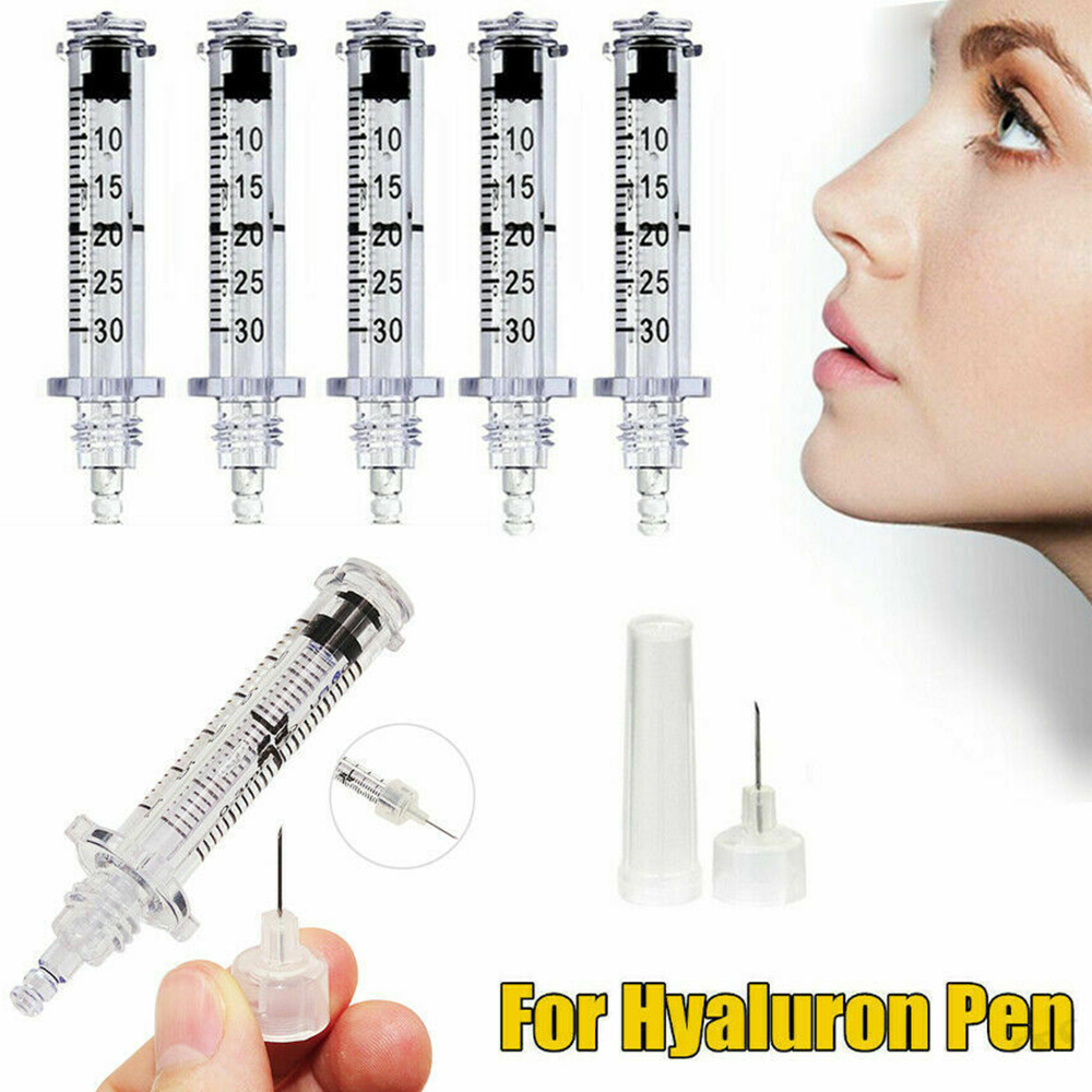 Injection Syringe Ampoule Head for High Pressure Wrinkle Removal Hyaluronic Pen Plastic Mesotherapy Gun 0.3ml and 0.5ml