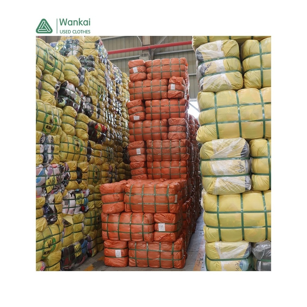 CwanCkai 90% Clean New Stylish Used Clothes Bales, Cheap Price 45-100 Kg 2Nd Hand Clothes Bales Mixed Used Clothing Branded