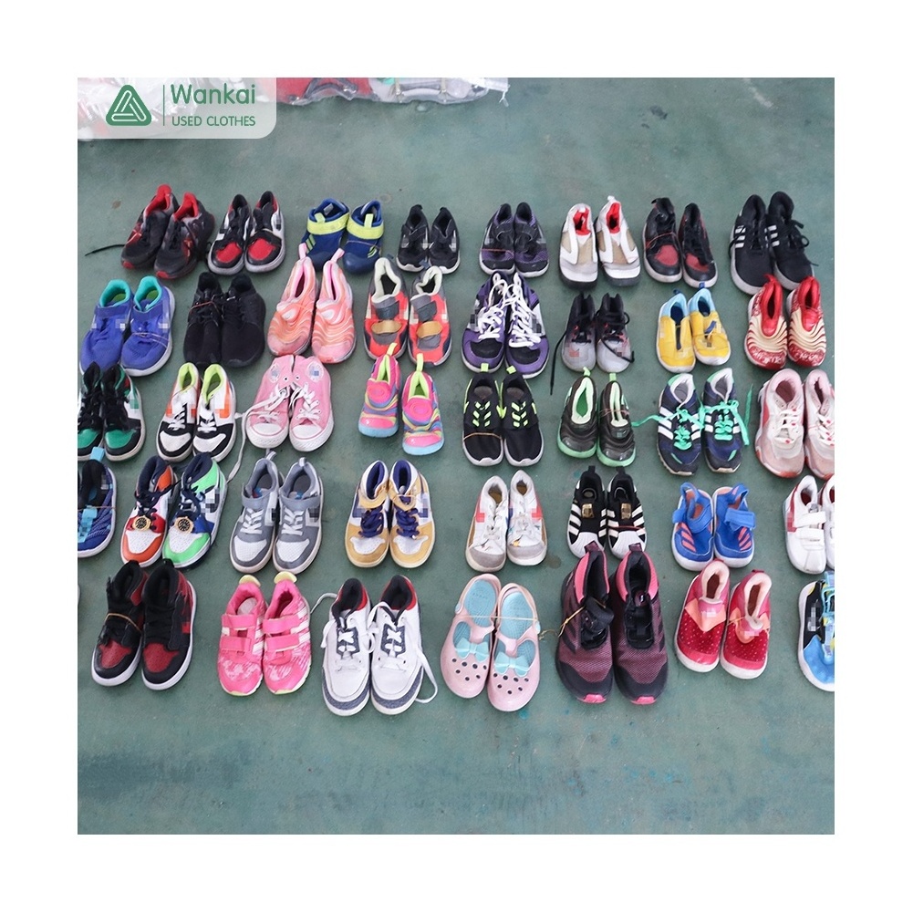 CwanCkai Second Hand Shoes Used Kids Branded Original Shoes Stock In Bulk, Premium Children Second Hand Used Shoes Bales Mixed