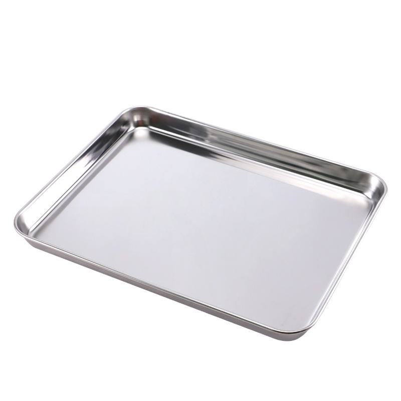 wholesale thickening plate Stainless Steel Plate SUS304 and 430 kitchenware rectangular tray Stainless Steel food tray