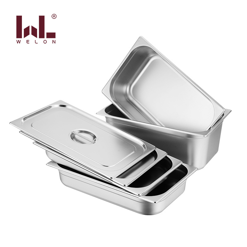 Anti-jamming shape European Style Gastronorm Gelato Pan 1/3 stainless steel food pan chafing dish Ice Cream Container