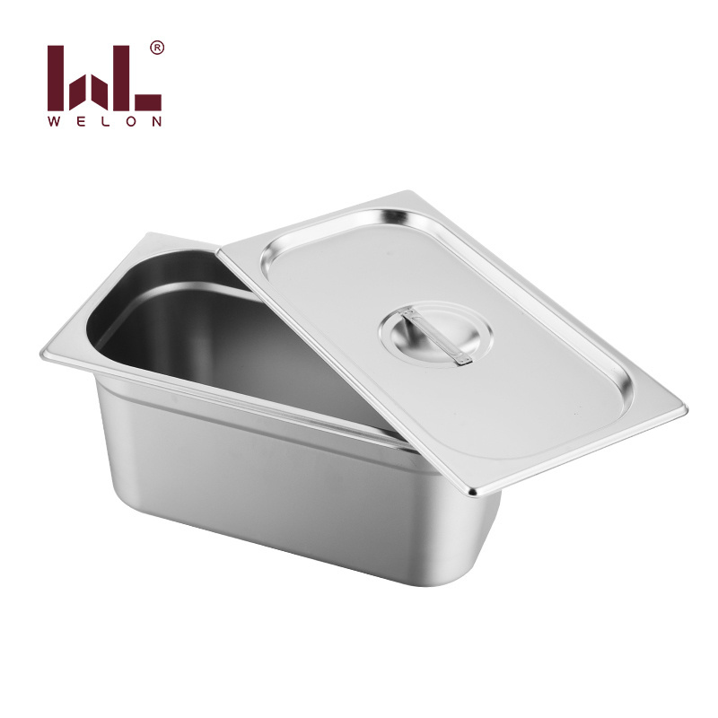 Anti-jamming shape European Style Gastronorm Gelato Pan 1/3 stainless steel food pan chafing dish Ice Cream Container