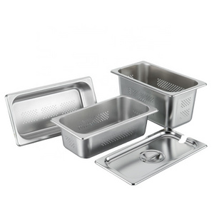 NSF stainless steel hotel food pan gastronome trays for commercial kitchen