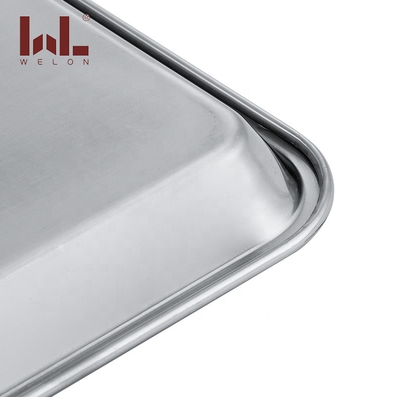 Wholesale custom bandejas de acero inoxidable catering serving food trays bardia tray