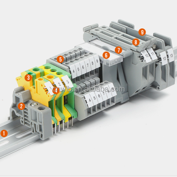 Pluggable Terminal Block 1x1P pcb screw terminal block connector 65A 1000V 6~20 Straight Plugin,P=12.7mm Electric terminal block