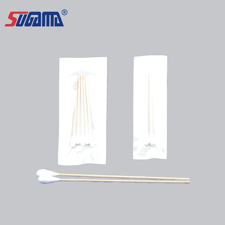 Different packages sterile cotton swab plastic stick for medical use