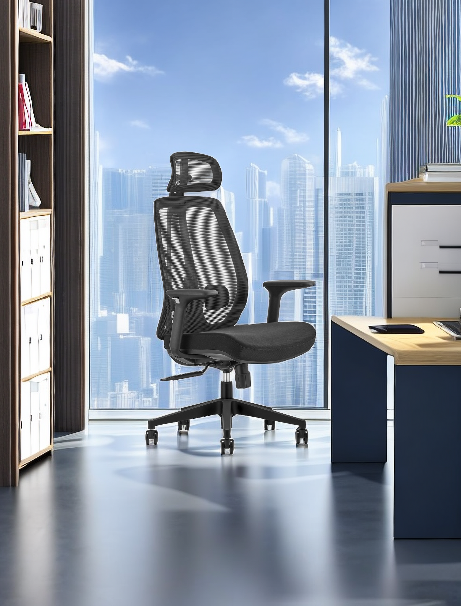 Wlzy Foshan Gray Swivel Mesh Fabric Executive Chair Net Guest Office Chairs Home Office Chair