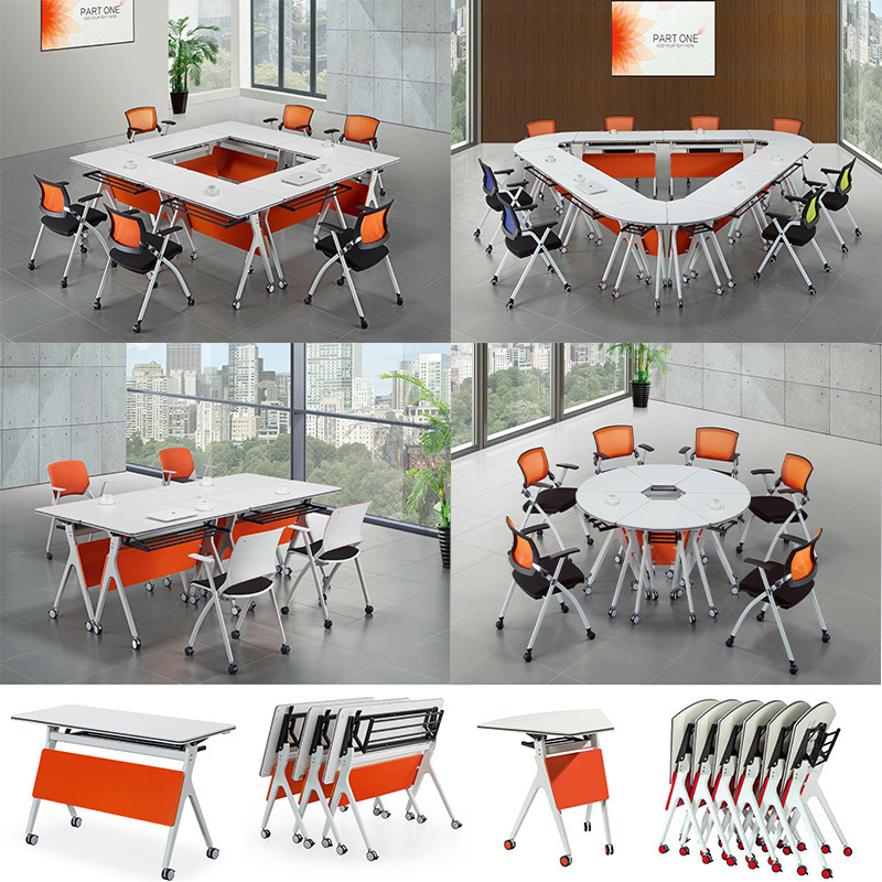 Free Splicing Modern Folding Assembly Conference Tables And Chairs School Counseling Classes To Negotiate Long Tables