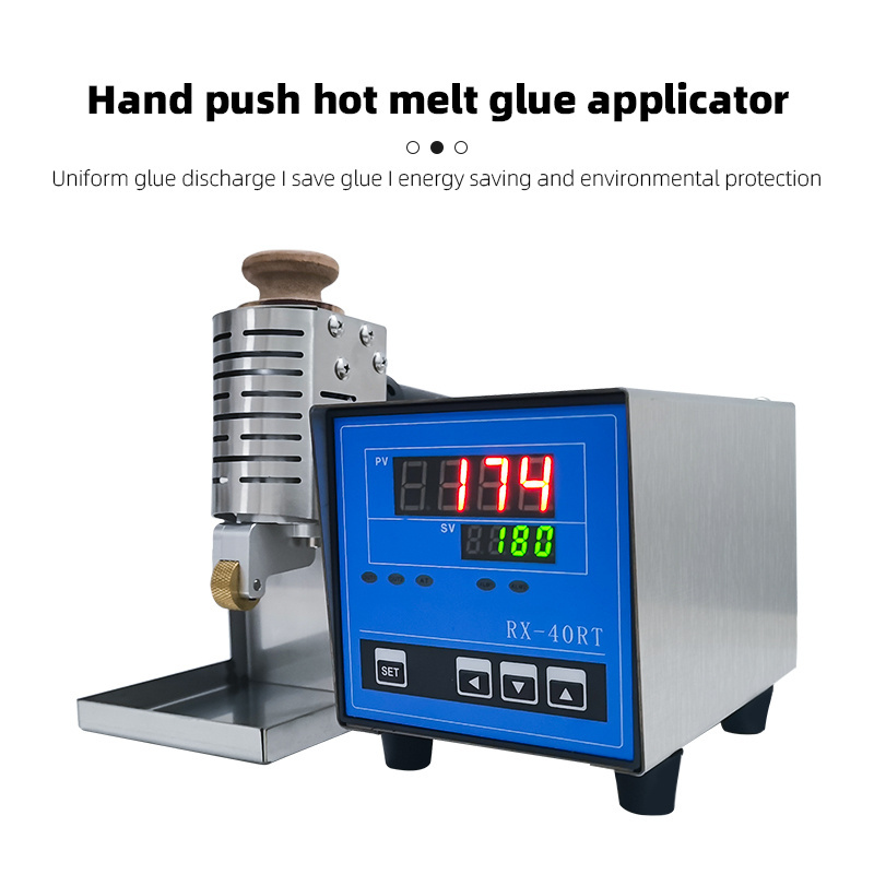 Small Convenient Intermediate Dispensing Hot Melt Glue Roller Width Changeable Handheld Gluing Machine