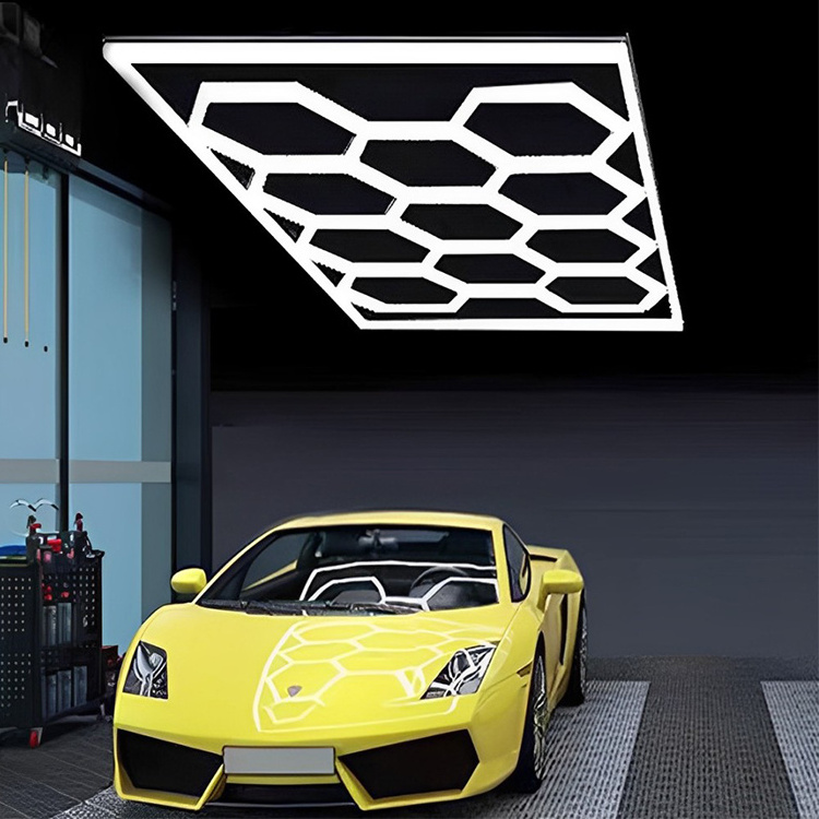 2024 Best Quality LED Hexagon Honeycomb Detailing Working Light Garage LED Light with Excellent Hexagon LED Detailing