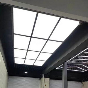 New Arrival 6500K White LED Panel Light 220V Square Ceiling Work Light for Car Wash & Auto Show IP54 Garage Hexagon Light