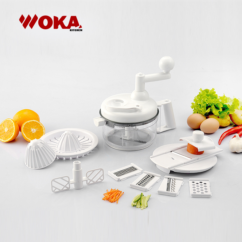 Multifunction plastic manual multi vegetable fruit food processor