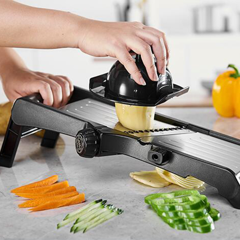 Kitchen Adjustable Food Chopper Blades Manual Stainless Steel Vegetable Mandolin slicer