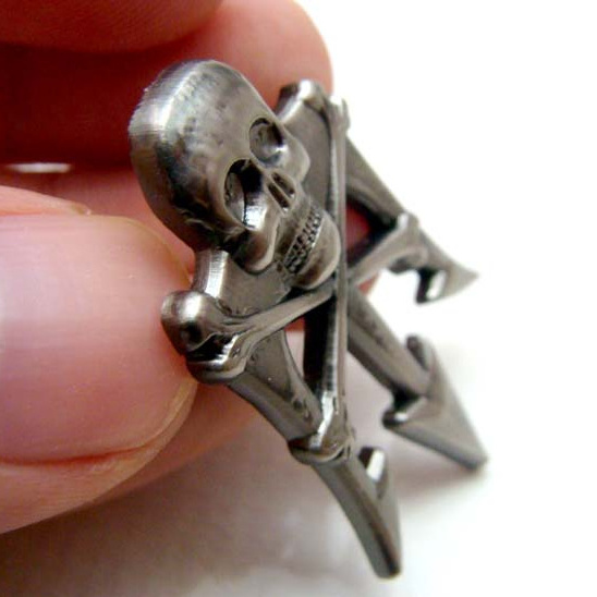 Cool metal punisher skull lapel pin badge