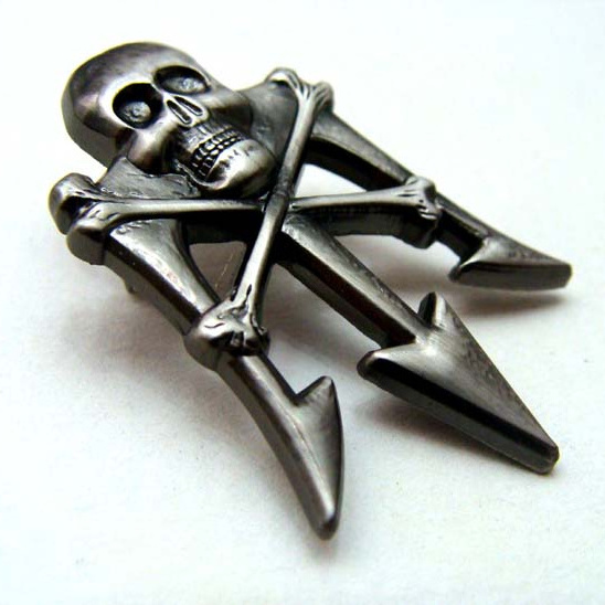 Cool metal punisher skull lapel pin badge