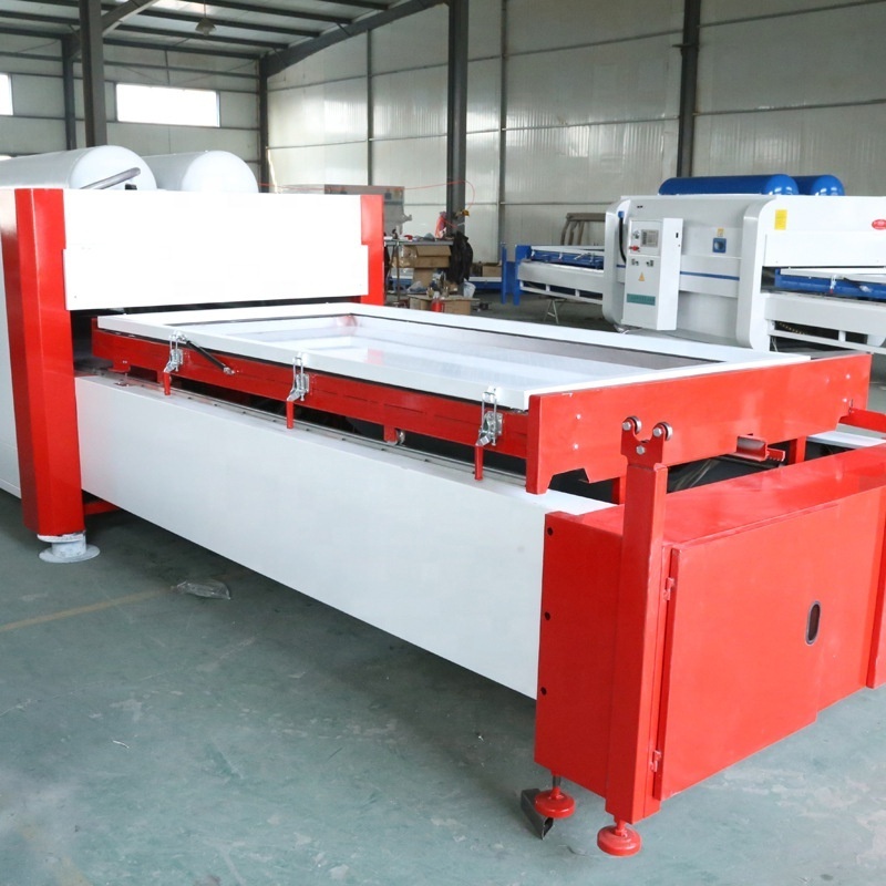 Pvc mdf kitchen cabinet door vacuum membrane press machine