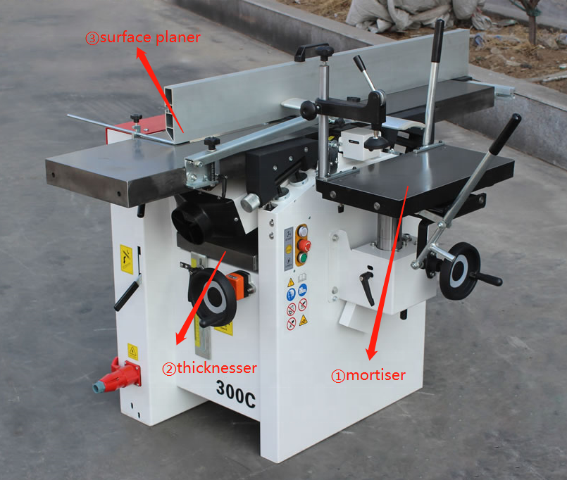 5 in 1 or 3 in 1 combination wood working machine C300 300C combined woodworking machine