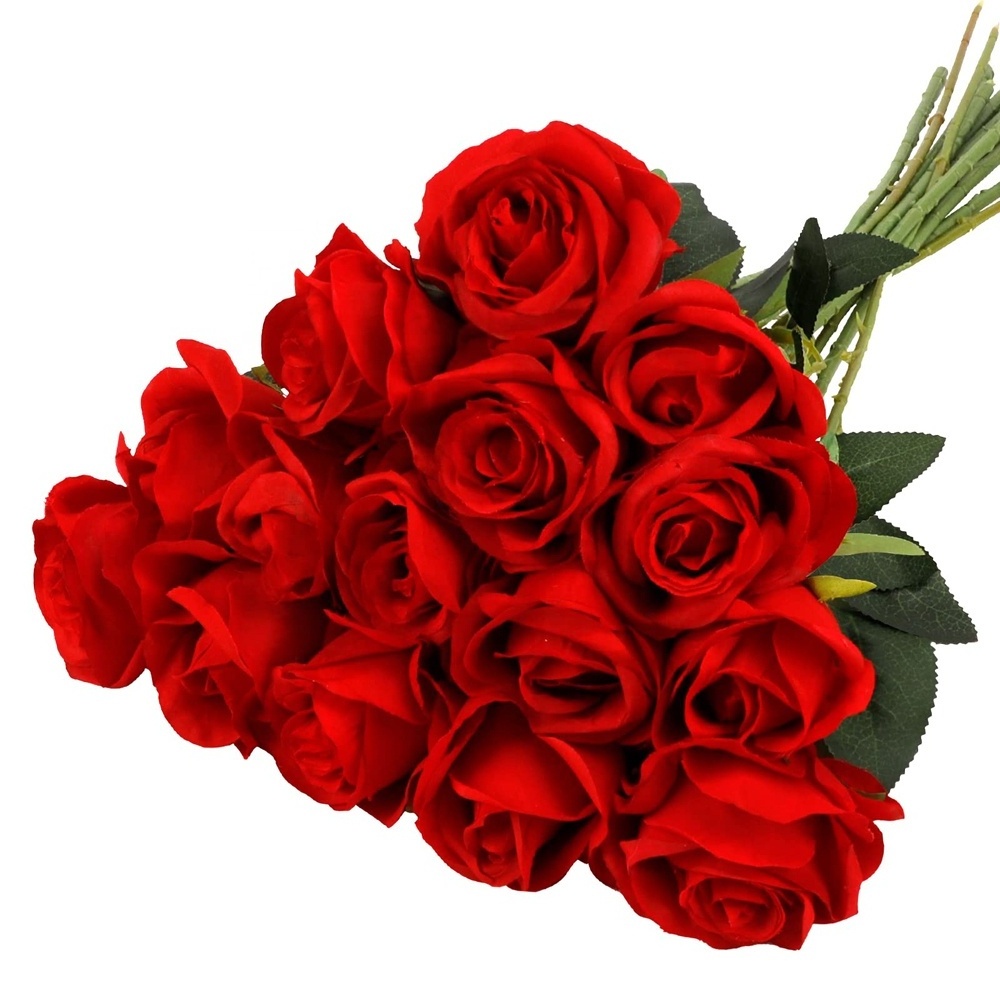 artificial rose flowers Valentine's red roses artificial flowers Decorations roses artificial flowers bulk