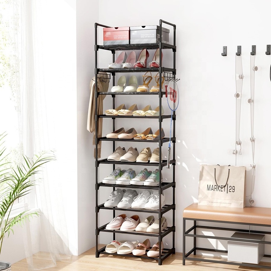 10-Tiers Tall Shoe Organizer Shoe Storage Large Capacity Shoe Rack for Entryway Bedroom Hallway