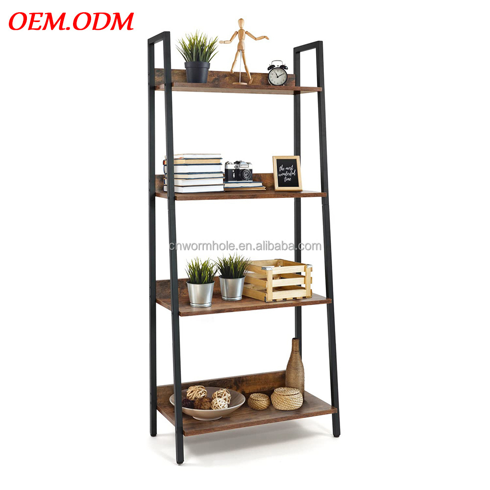 OEM.ODM Bookcase Shelf Storage Rack Organizer 4 Tier storage racks shelving units for home