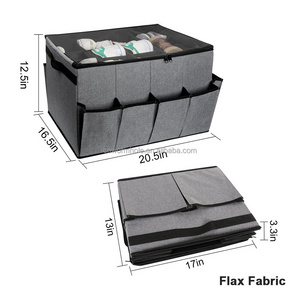 OEM  factory Shoe Bin Storage Bins shoe storage organizer,folding shoe organizer with Clear Window