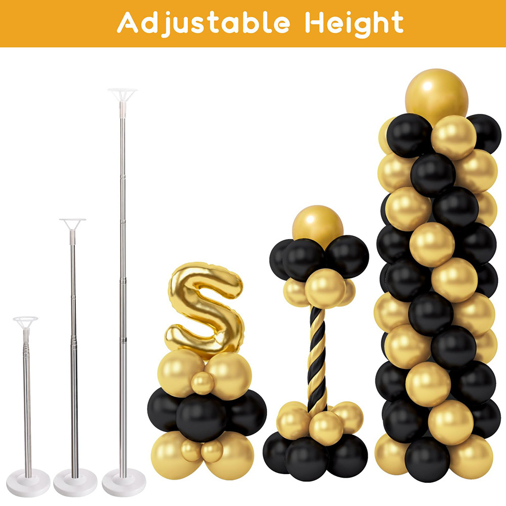 Metal Telescopic Pillar Balloon Stand, Birthday Party, metal column stand for balloons